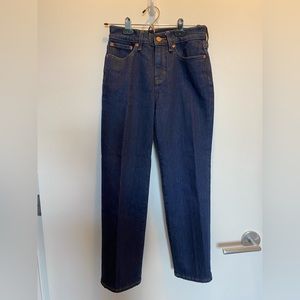 J. Crew High-Rise 90’s Classic Straight Fit Jean in Rinse Wash
